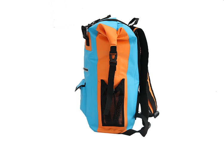 Blue And Orange Custom Dry Bag Waterproof Backpack