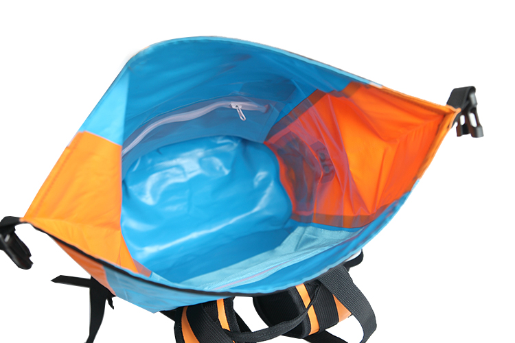 Blue And Orange Custom Dry Bag Waterproof Backpack